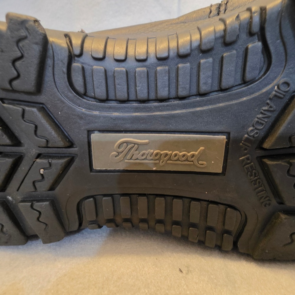 Thorogood Tactical Boots Mens 10 Black Good Side Zip Waterproof Duty Work Lug - Picture 8 of 13